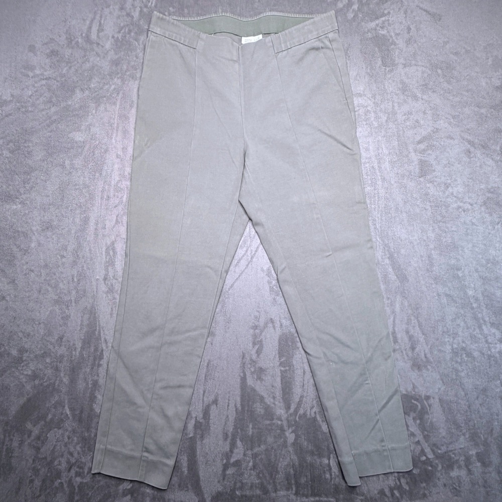 J. Jill Essential Slim Ankle Pants Women Sz 6 Olive Green Pull On Elastic Waist